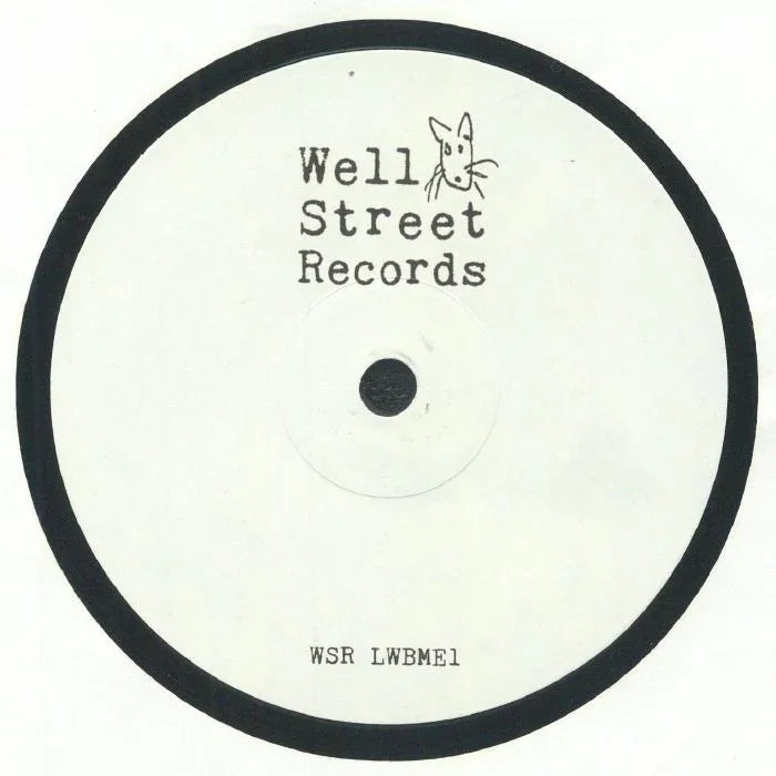 Well Street Records white label vinyl record with minimal black text and a small mouse illustration.