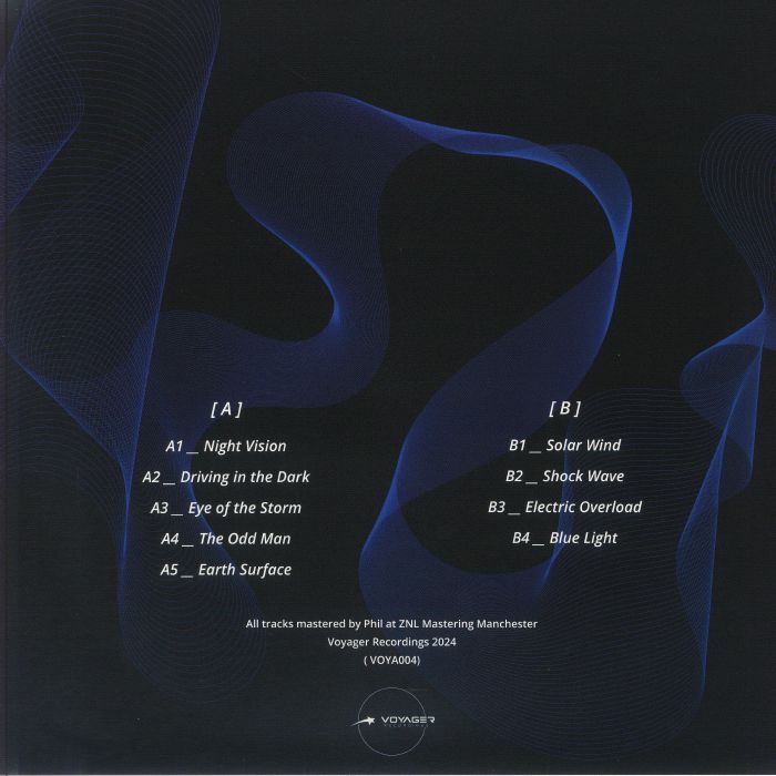 A4 Lights At Night Blue Marbled Vinyl LP Techno Record