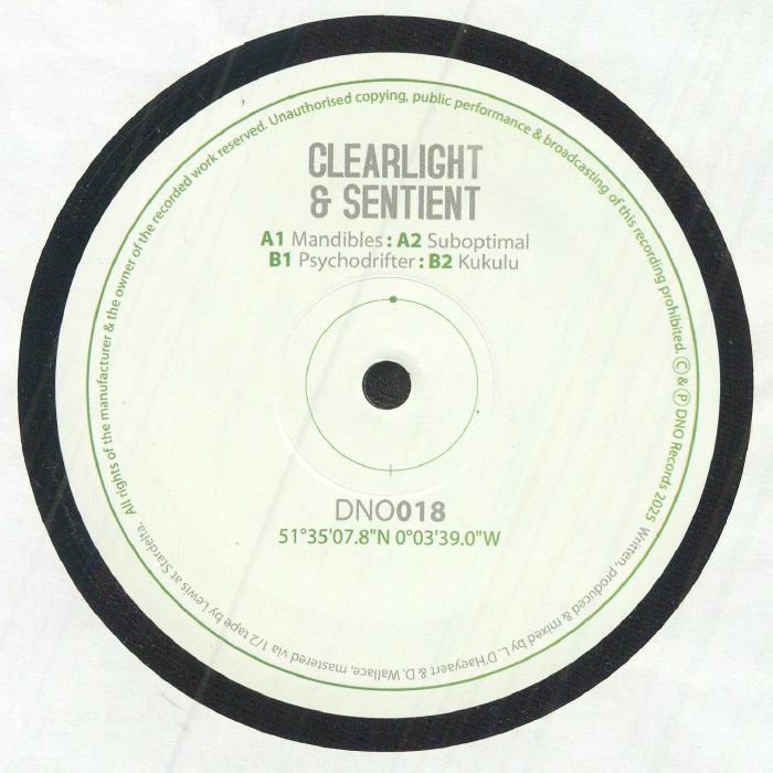 Clearlight Sentient Mandibles 12 Inch Vinyl Drum and Bass DNO