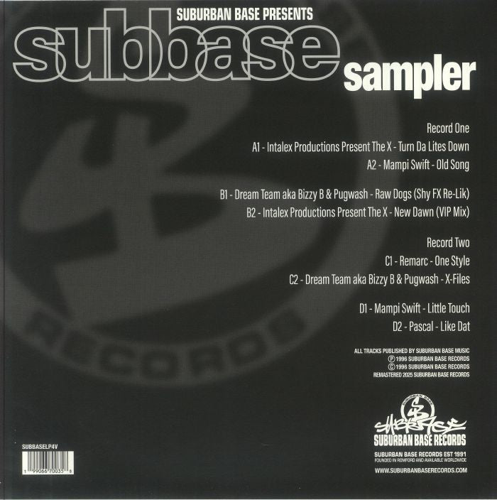 Suburban Base Sampler Vinyl: Iconic 90s Jungle Drum & Bass Reissue Compilation