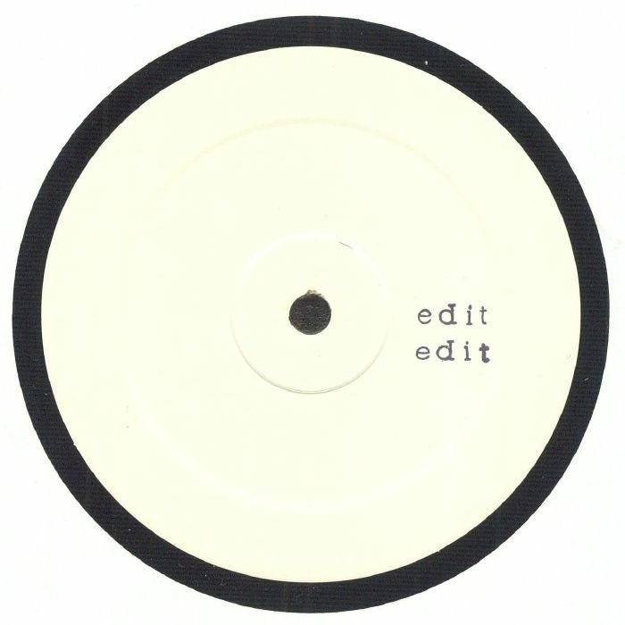 Round white object with black border and 'edit' text on a white background