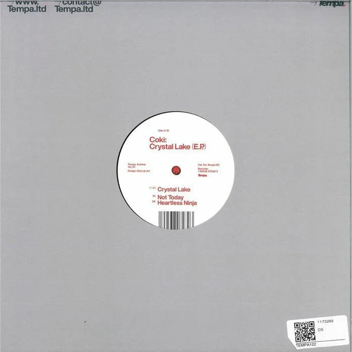 Coki Crystal Lake EP vinyl record in plain grey sleeve with tracklist label