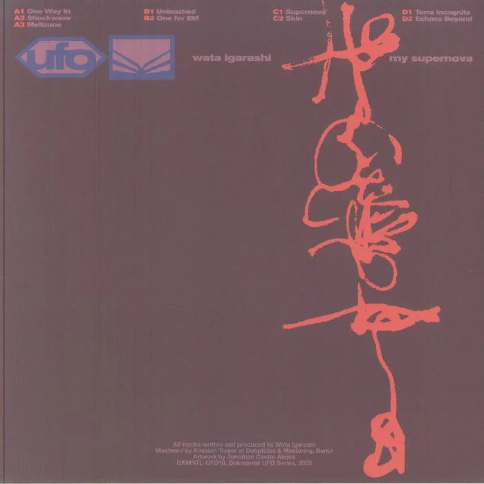 Wata Igarashi My Supernova album cover with abstract red graphic and tracklist
