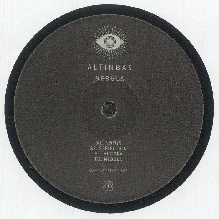 Altinbas Nebula vinyl record with eye graphic and tracklist on black label