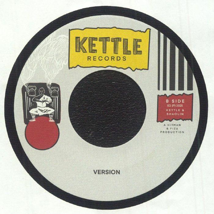 Kettle Records vinyl record with martial artist illustration and label details
