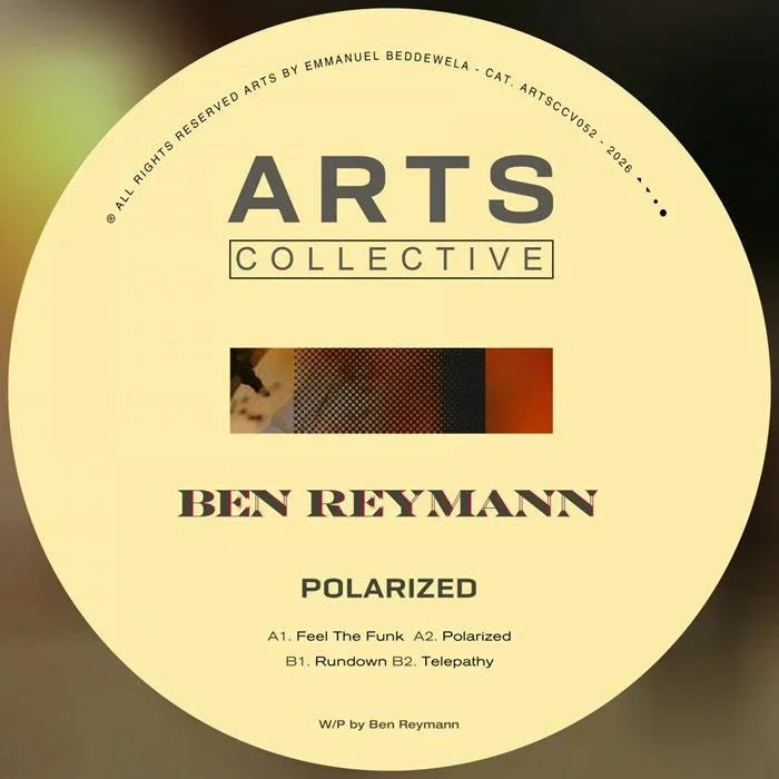 Ben Reymann Polarized vinyl record label, ARTS Collective, electronic music tracklist visible