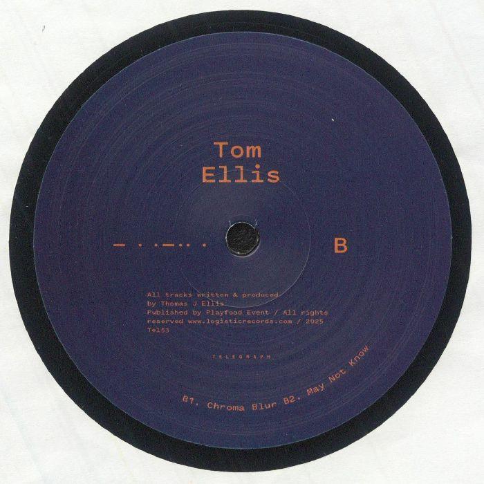 Tom Ellis vinyl record side B with dark label and orange text, Telegraph catalog TO153