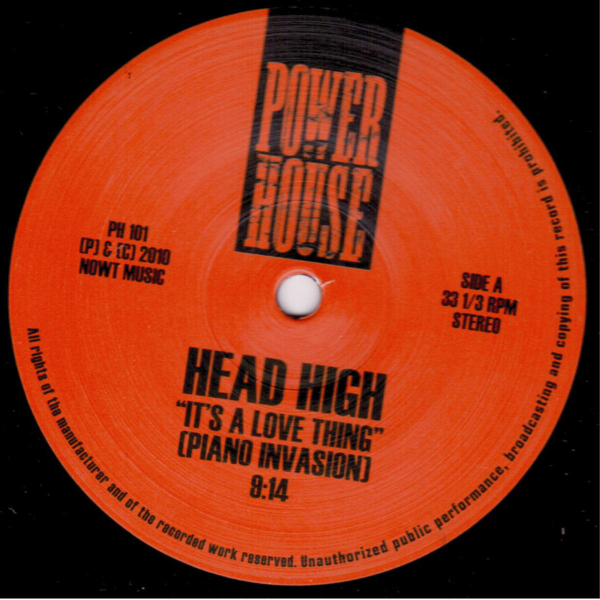 HEAD HIGH AKA SHED - It's A Love Thing (Piano Invasion)