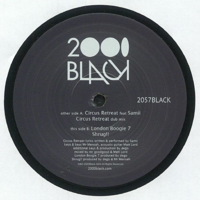 2000BLACK Circus Retreat Vinyl 12 Inch Broken Beat Featuring Samii