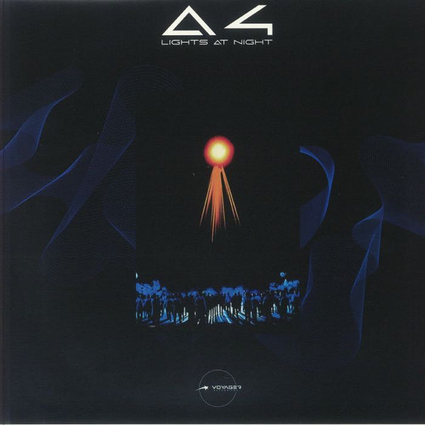 A4 Lights At Night Blue Marbled Vinyl LP Techno Record