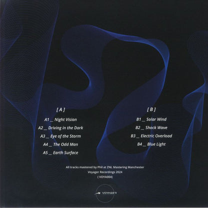 A4 Lights At Night Blue Marbled Vinyl LP Techno Record