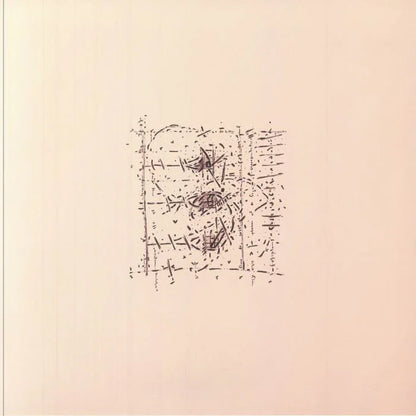 Minimalist album cover with abstract black line art on a beige background