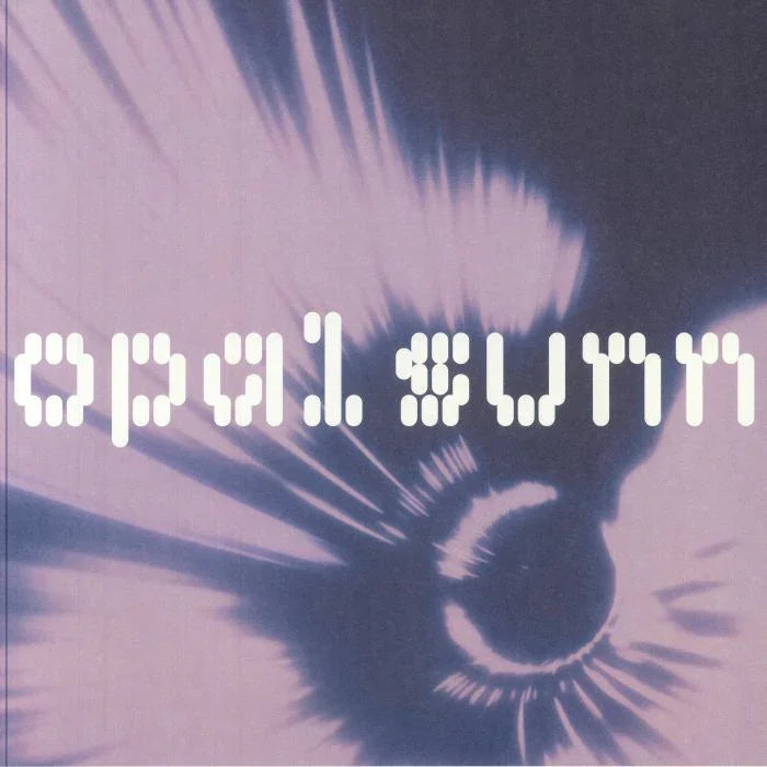 Opal Sunn album cover with digital text and abstract violet and white artwork