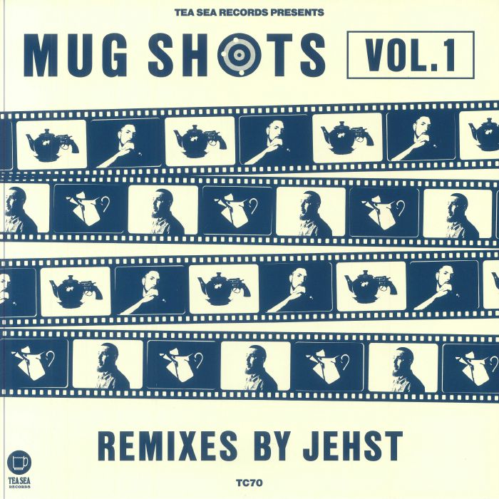 Mug Shots Vol.1 album cover with filmstrip art and remixes by Jehst by Tea Sea Records