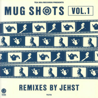 Mug Shots Vol.1 album cover with filmstrip art and remixes by Jehst by Tea Sea Records