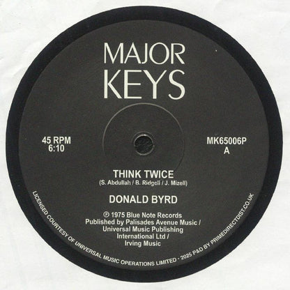 Donald Byrd 'Think Twice' Jazz Funk Soul 12-inch Vinyl Single – Major Keys