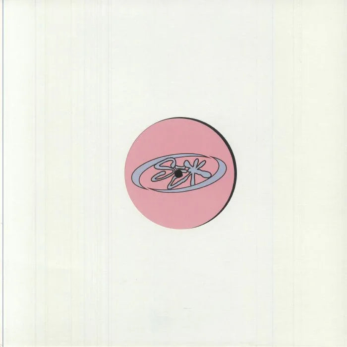 Vinyl record sleeve with pink label featuring stylized text and minimal design