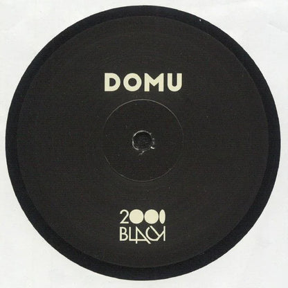 Domu vinyl record with 2000 Black label on black background