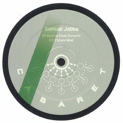 Samuel Jabba vinyl record on Cabaret label, featuring tracklist and modern graphic design