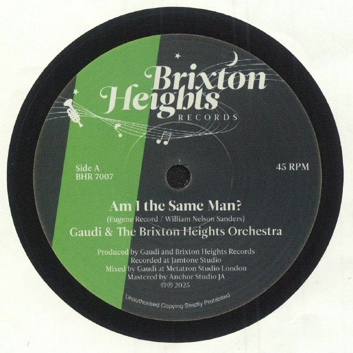 Gaudi & Brixton Heights: Am I The Same Man? 7-Inch Roots Reggae Dub Vinyl