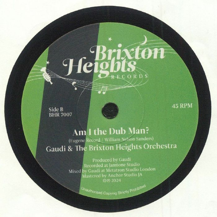 Gaudi & Brixton Heights: Am I The Same Man? 7-Inch Roots Reggae Dub Vinyl