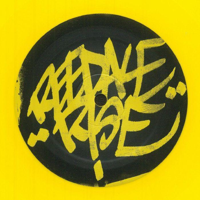 Yellow vinyl record with bold graffiti-style black and yellow label design