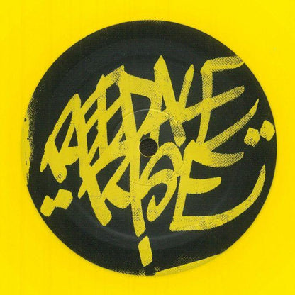 Yellow vinyl record with bold graffiti-style black and yellow label design