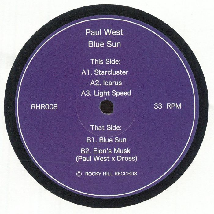 Paul West Blue Sun Stargazing Deep House Electro Vinyl Rocky Hill Records