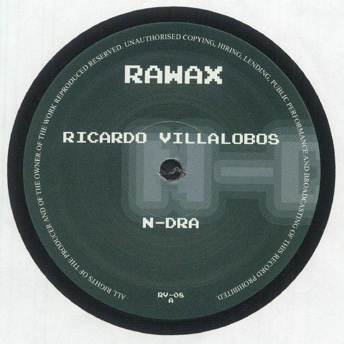 RAWAX Ricardo Villalobos N-DRA vinyl record label with pixel font design