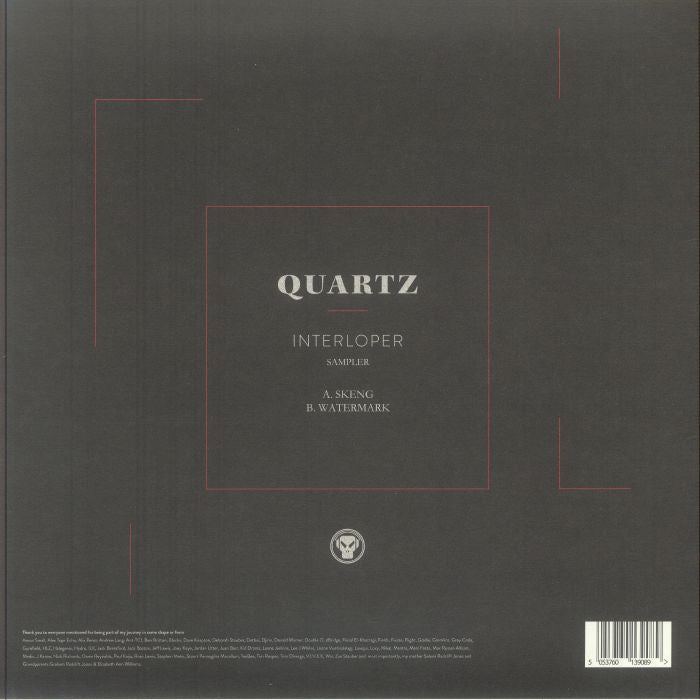 Quartz Interloper Sampler Vinyl: Brooding Drum & Bass from Metalheadz