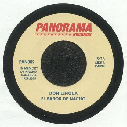 Panorama Records vinyl record labeled Don Lengua El Sabor De Nacho PAN009 Side B 45RPM