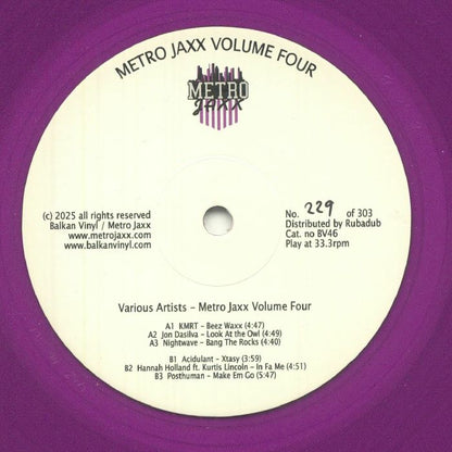 Metro Jaxx Vol 4 Coloured Vinyl 12" - KMRT, Dasilva, Nightwave, Acidulant, Holland, Posthuman