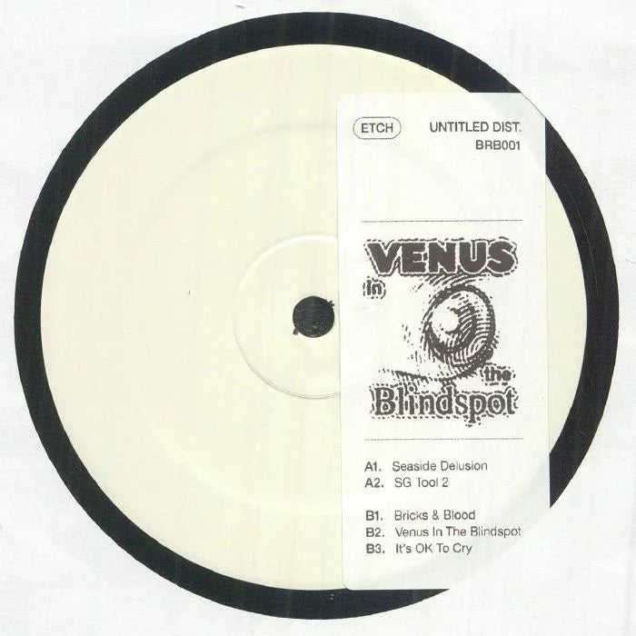 White vinyl record with 'Venus in the Blindspot' label and tracklist on sticker.