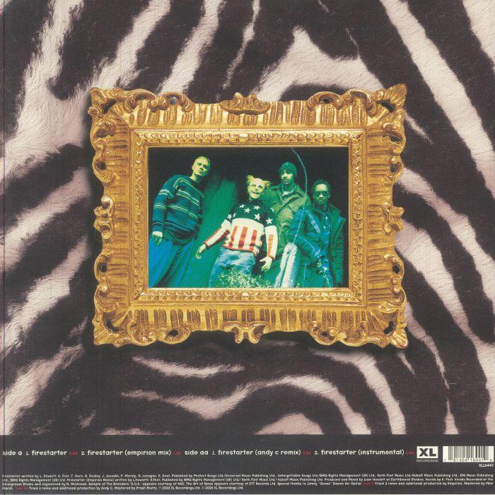 Album cover with gold frame and portrait of four people on a zebra-patterned background