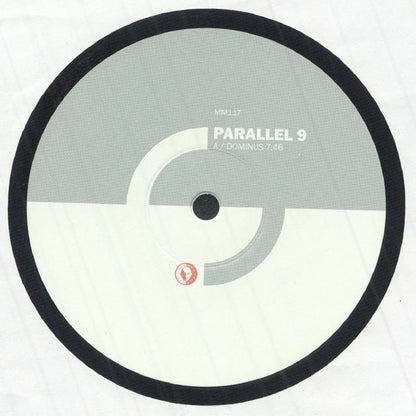 Vinyl record with 'Parallel 9' and 'Dominus 7:46' text on a white background
