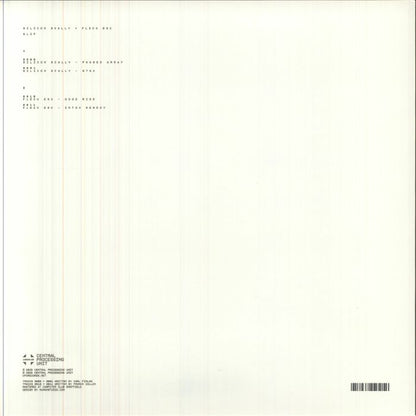 Back cover of a music album with text and a barcode on a white background
