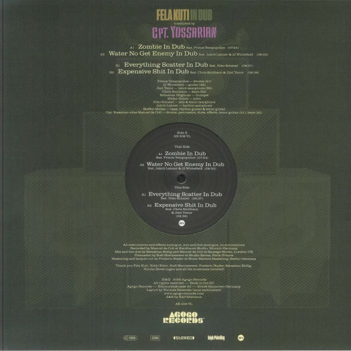 CAPTAIN YOSSARIAN - Fela Kuti In Dub (12" In Die-Cut Sleeve)