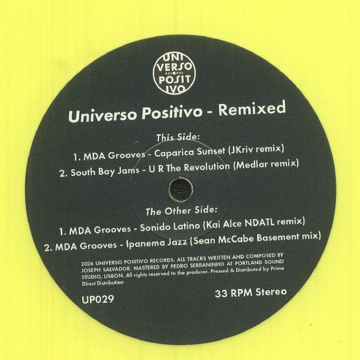 MDA Grooves / South Bay Jams - Universo Positivo: Remixed (12")