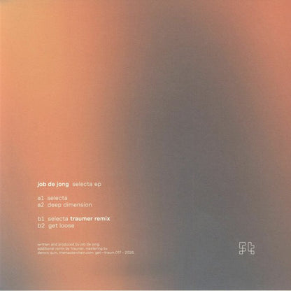 Job DE JONG - Selecta EP (GETTRAUM 017)