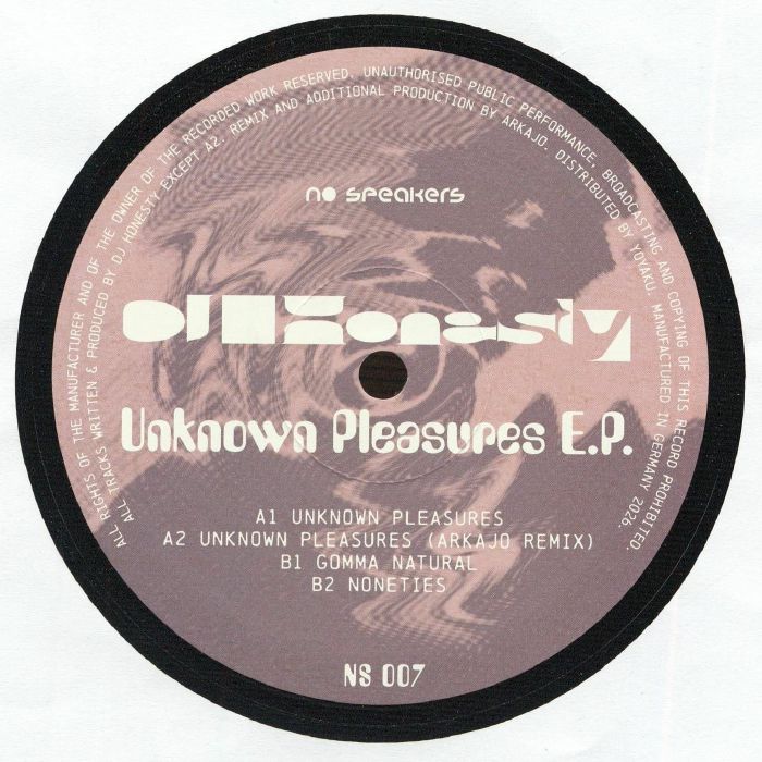 DJ HONESTY - Unknown Pleasures (EP)