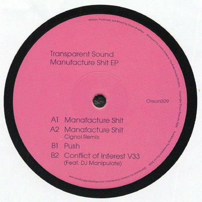TRANSPARENT SOUND - Manufacture Shit (EP)
