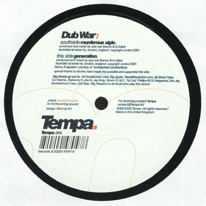 DUB WAR - Murderous Style (12")
