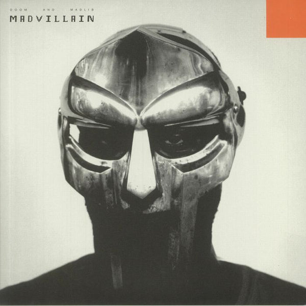 Album cover with a metallic helmet and 'Madvillain' branding