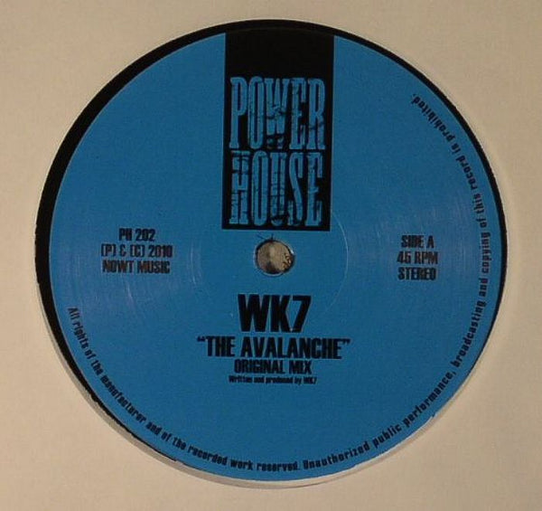 Blue Power House 12-inch vinyl record WK7 The Avalanche original mix side A