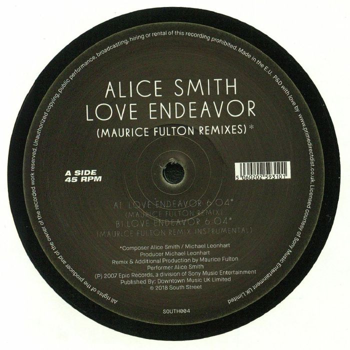 ALICE SMITH - Love Endeavor: Maurice Fulton Remixes (12")