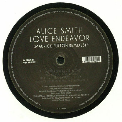 ALICE SMITH - Love Endeavor: Maurice Fulton Remixes (12")