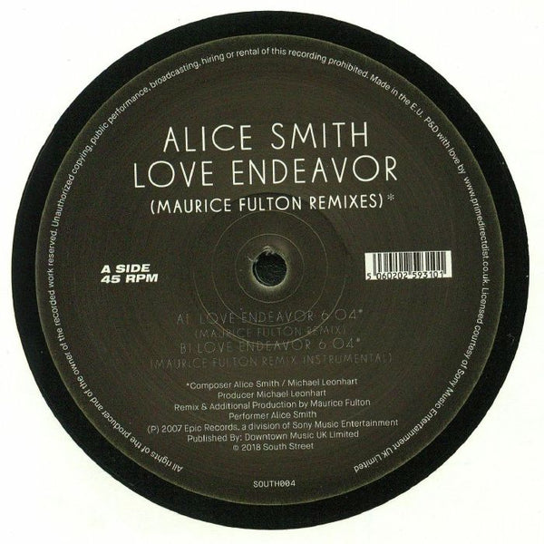ALICE SMITH - Love Endeavor: Maurice Fulton Remixes (12")