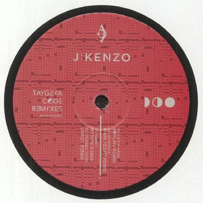 J:Kenzo Taygeta Code Remixes vinyl record with red geometric label design