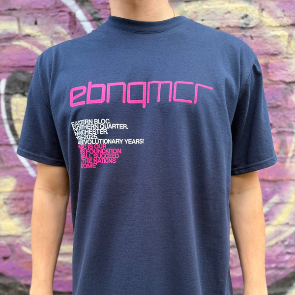 E Bloc 40th Anniversary T-Shirt (Blue / Pink)