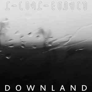 Downland album cover with abstract grayscale mist and water droplets, electronic music art